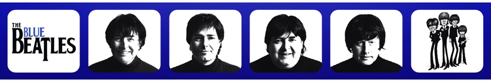 The Blue Beatles tribute band banner